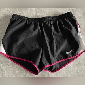 Nike Women's Black and Pink Running Shorts